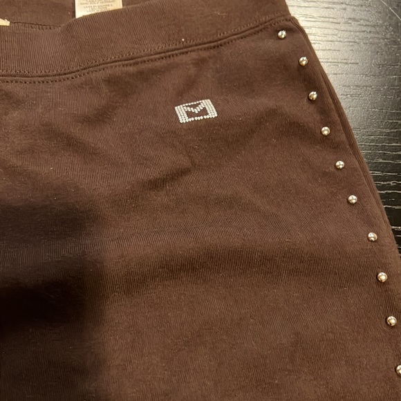 Michael Michael Kors medium brown silver studded sweatpants - Picture 7 of 7